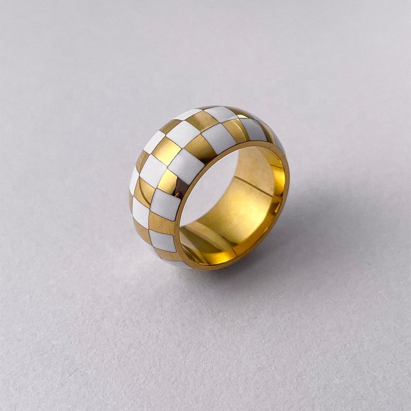 Ivory Check Ring