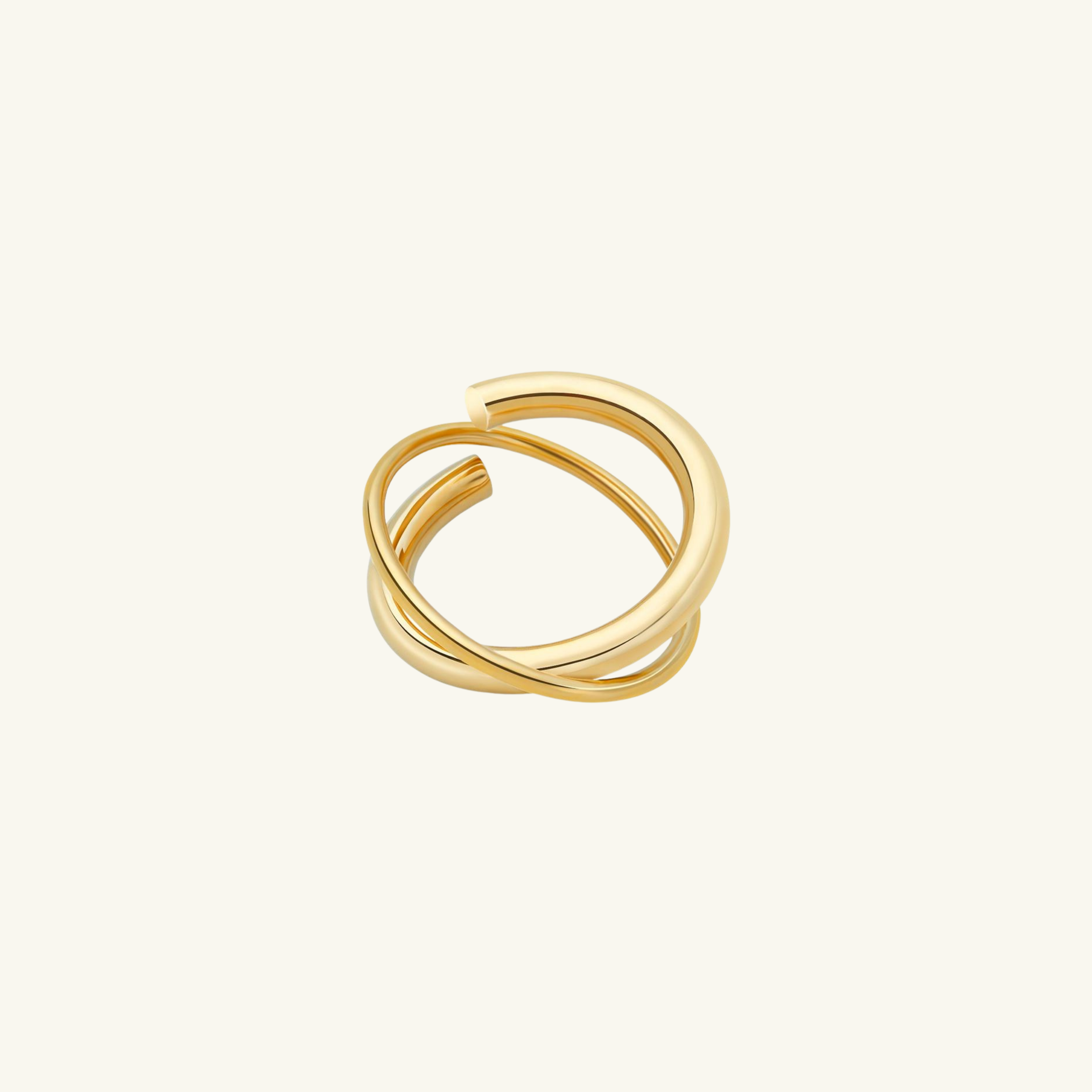 Infinity Loop Ring โ Ivory & Sterling