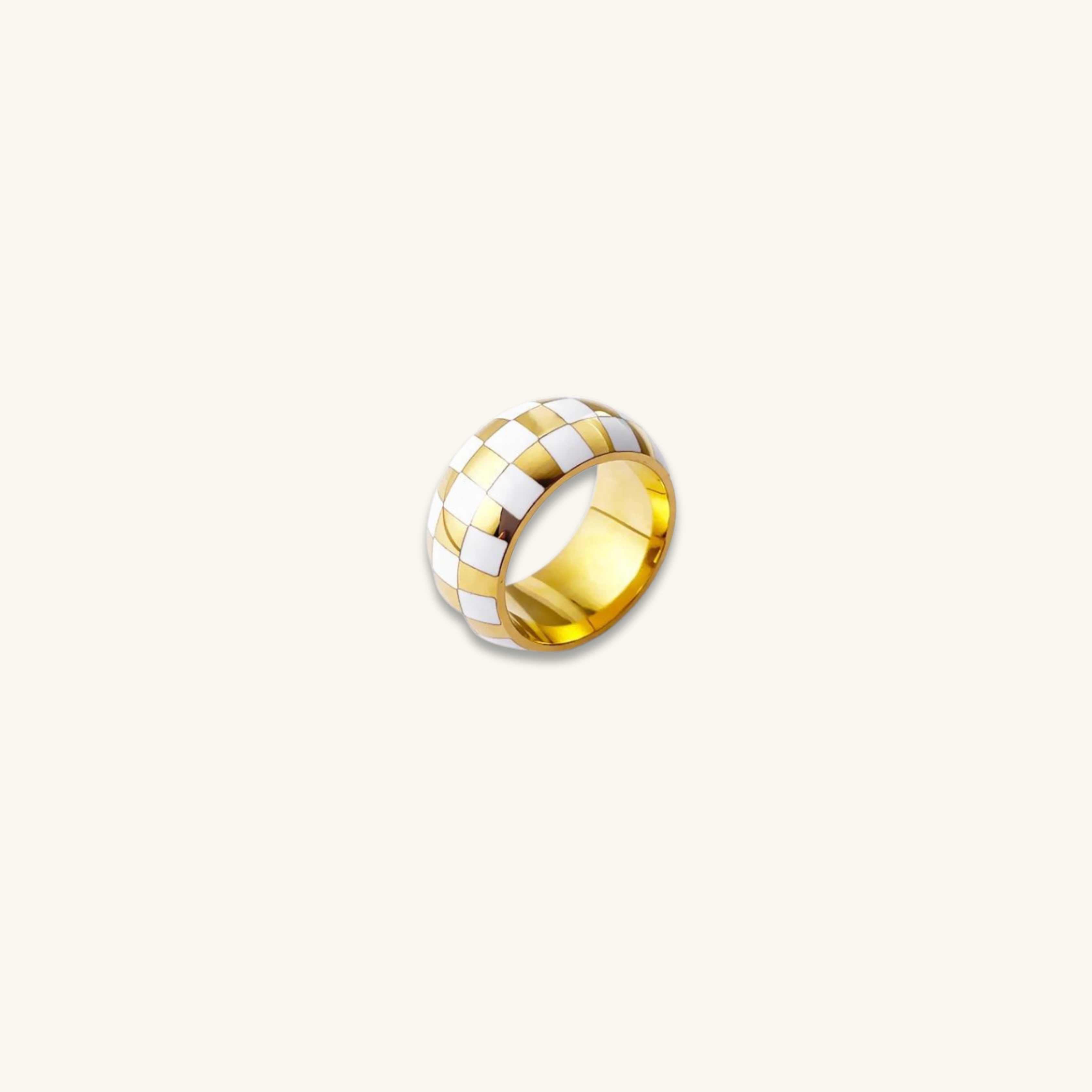 Large Check Rings Ivory Check Ring – Ivory & Sterling