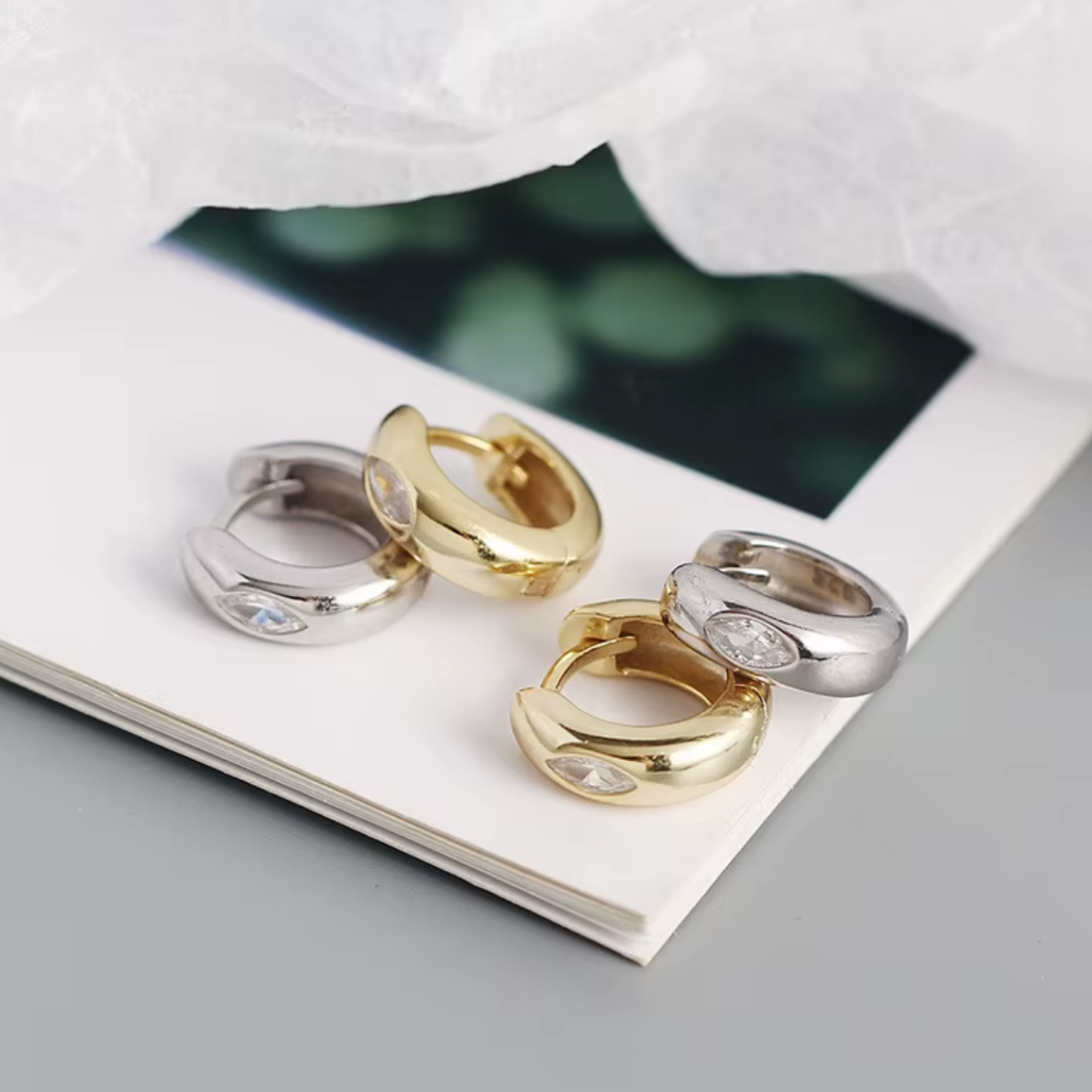 White Ember Earrings