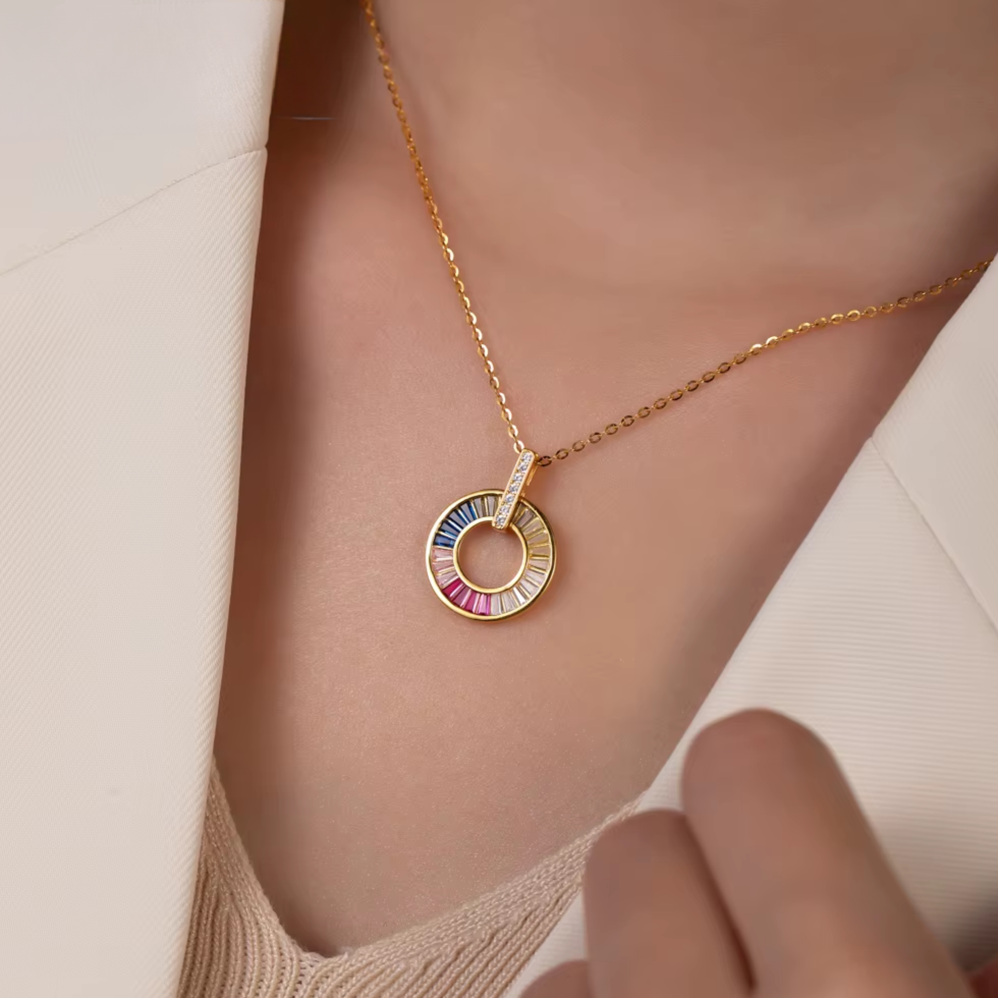 Rainbow Orbit Necklace
