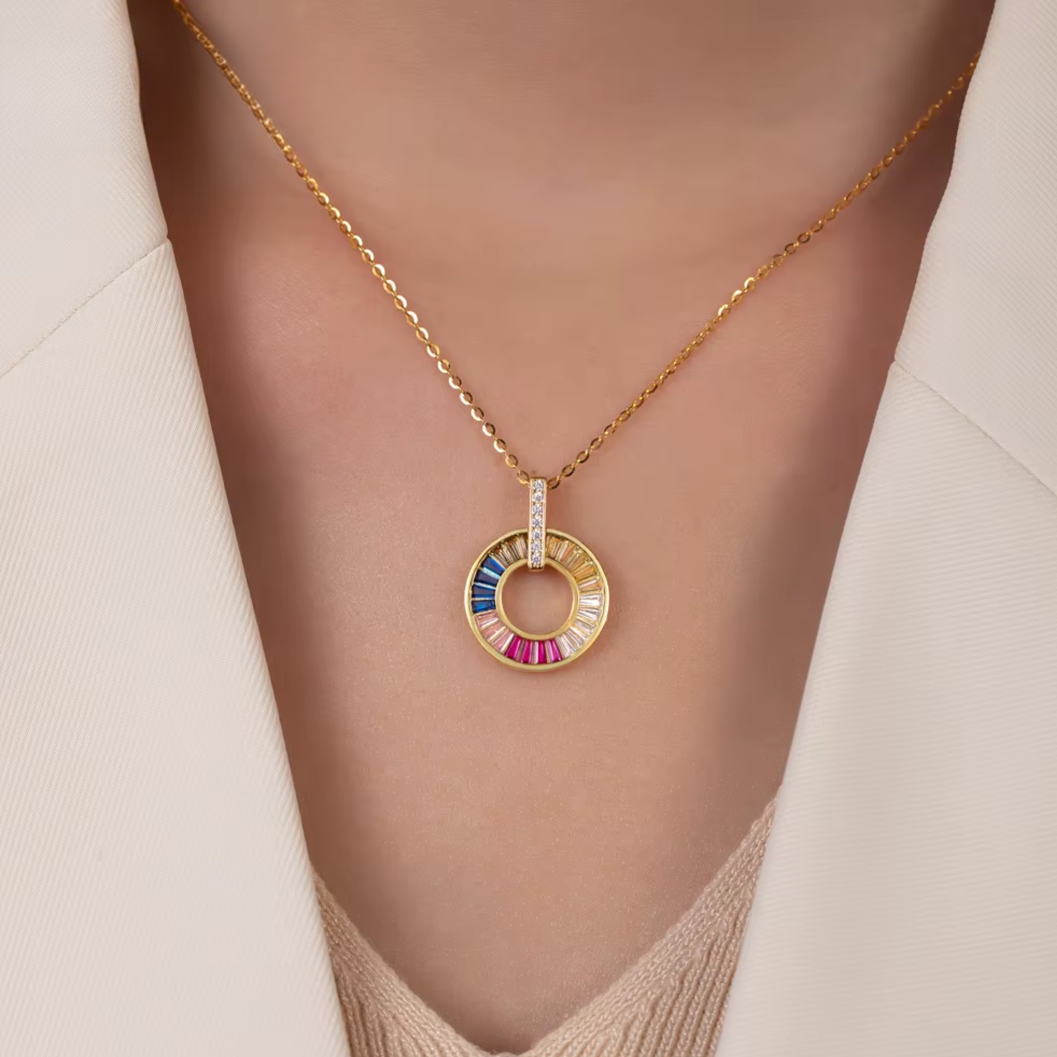 Rainbow Orbit Necklace