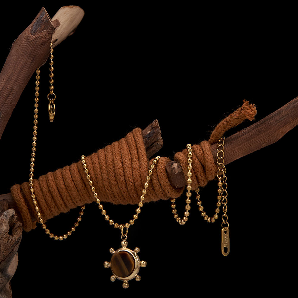 Bronze Solar Necklace