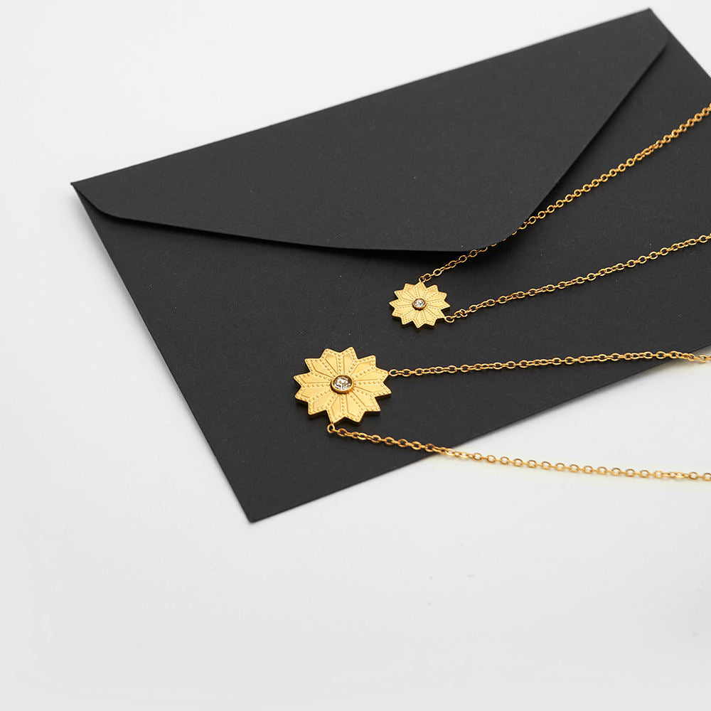 Double Solar Necklace Stack