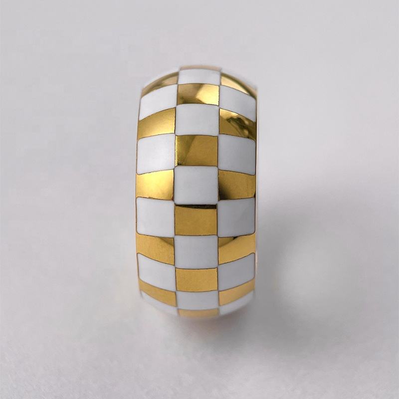 Checkpoint Ring Ivory Check Ring – Ivory & Sterling