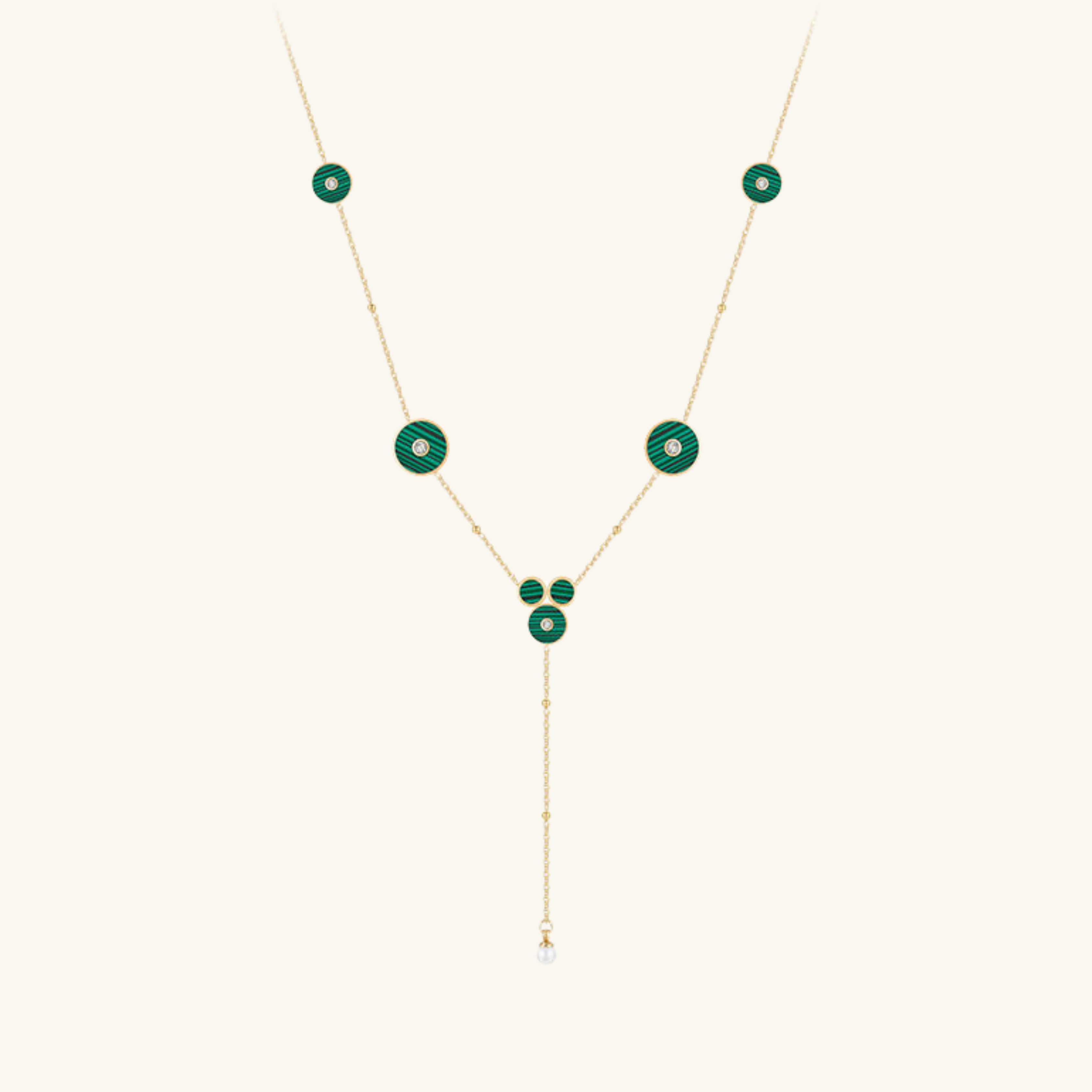 Emerald Rings Necklace