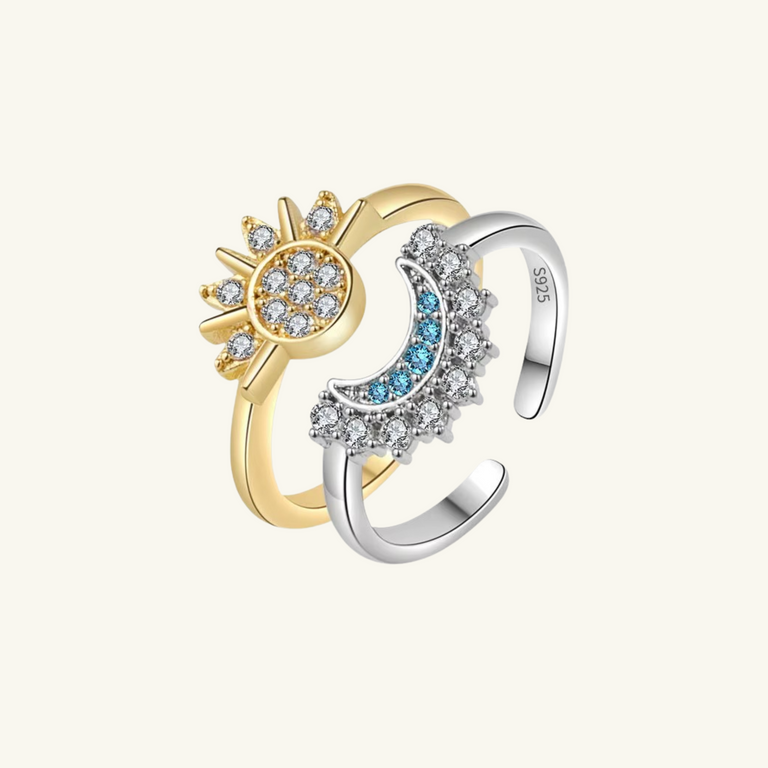 Celestial Harmony Rings – Ivory & Sterling