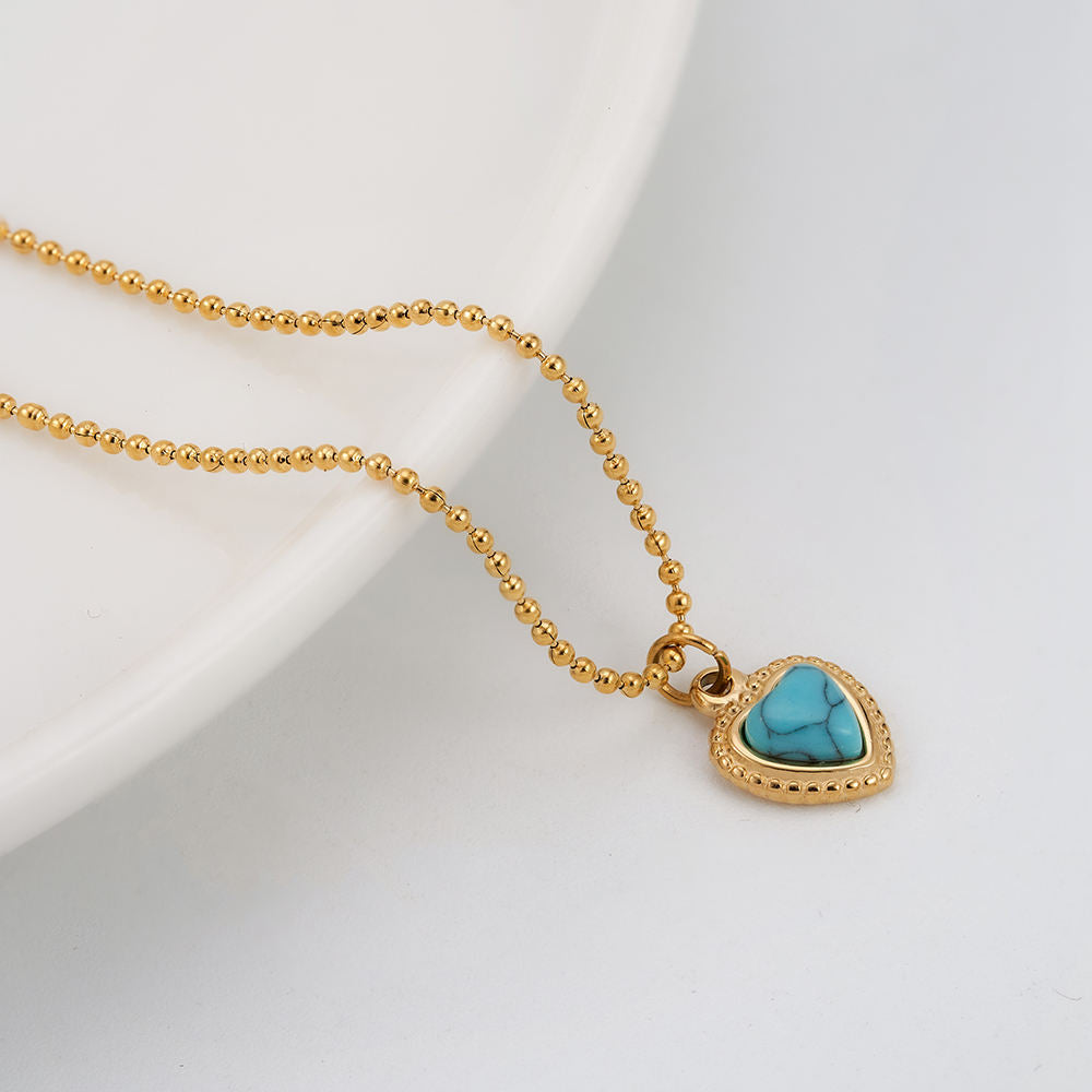 Aqua Heart Necklace