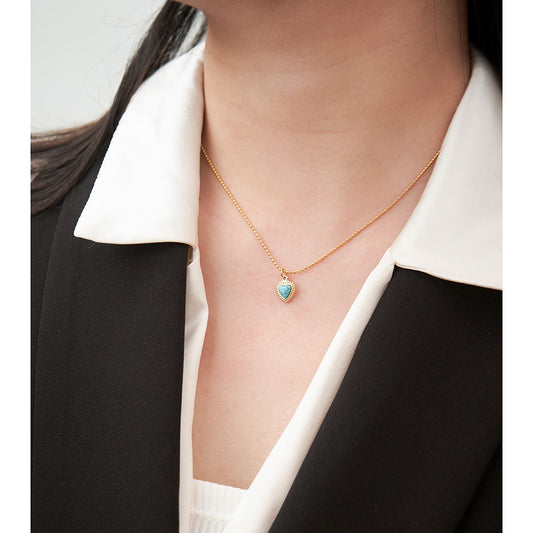 Aqua Heart Necklace